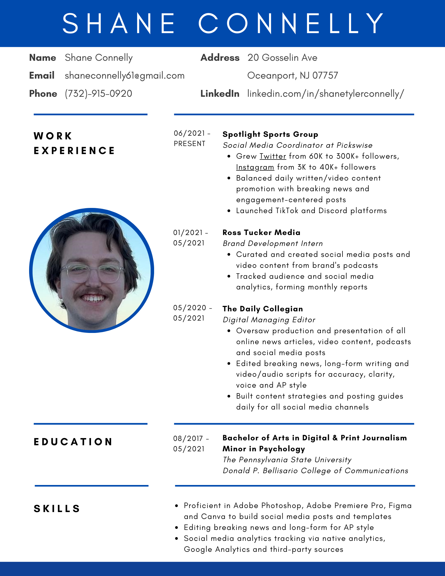 Shane Connelly Resume